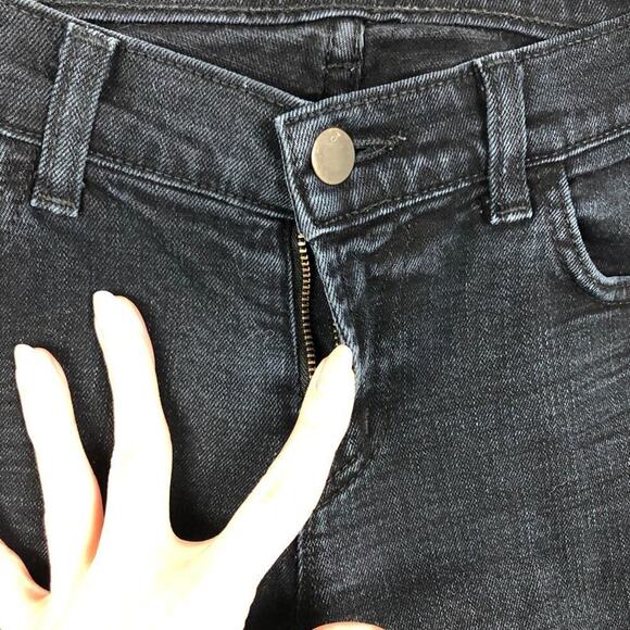 J Brand Y2K Charcoal Gray Skinny Mid Rise Jeans Size 27 with 5 pockets - Picture 5 of 16